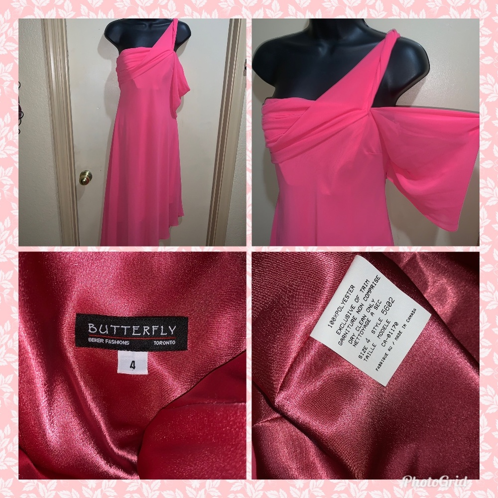 BUTTERFLY Beker Fashions Toronto SZ 4 DRESS CORAL